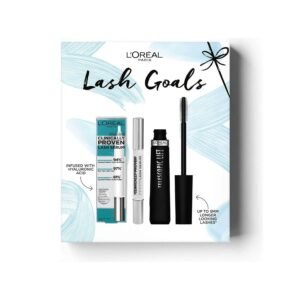 L'Oreal Paris Lash Goals Duo Gift Set Clinically Proven Lash Serum Infused With Hyaluronic Acid & Telescopic Lift Mascara