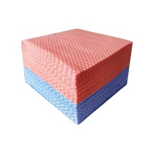 Reusable Cleaning Cloths, Kitchen Dry Wipes, Soft,Easy to Clean,Pack of 100, Blue&Red