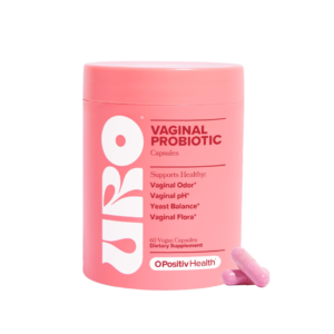 O Positiv URO Vaginal Probiotics for Women pH Balance with Prebiotics & Lactobacillus Probiotic Blend 60 Count (Pack of 1)