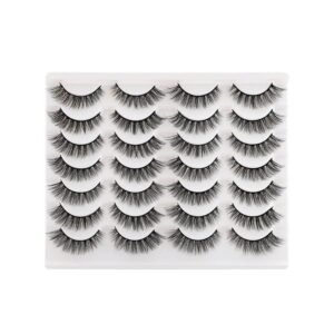 alse Eyelashes Natural 3D Lashes Cat Eye Look Faux Mink Lashes Fluffy Strip 14 Pairs, Multipack