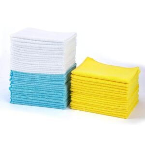 Basics Microfibre Cleaning Cloths, 30.5 x 40.6 cm, Pack of 48, Multi Color