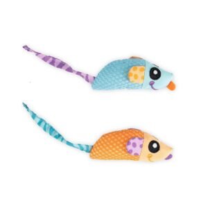 Petstages Catnip Chew Mice Dental Health Cat Toy - 2 Pack