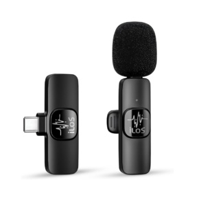 ILOS Wireless Lavalier Microphone for Android Clip-On Mic, Noise Reduction, 65ft Range, 8H Battery, Bluetooth, Plug & Play - Ideal for Vlogging, YouTube, Podcasts, Interviews