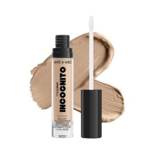 wet n wild, Megalast Incognito Full-Coverage Concealer, Seamless and Richly Pigmented, Buidable Medium-to-Full Coverage,