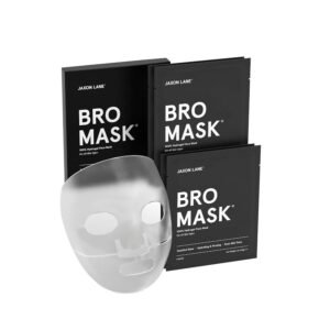 BRO MASK Korean Face Mask for Men: 2 Pc. Hydrating Anti Aging Sheet Masks with Vitamin C, Vitamin E, Hyaluronic Acid, Hydrolyzed Collagen for Moisturizing & Anti-aging Skin Care by Jaxon Lane (4 Pack)