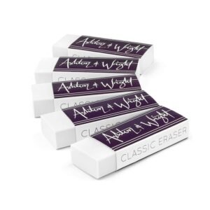 Ashton and Wright - Classic Eraser - Latex Free Plastic Rubber - Pack of 5 White