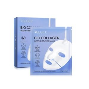 Bio Collagen Face Mask 6pcs, Intense Hydration, Reduce Fine Lines & Wrinkles, Soothing & Hydrating Overnight Hydrogel Mask